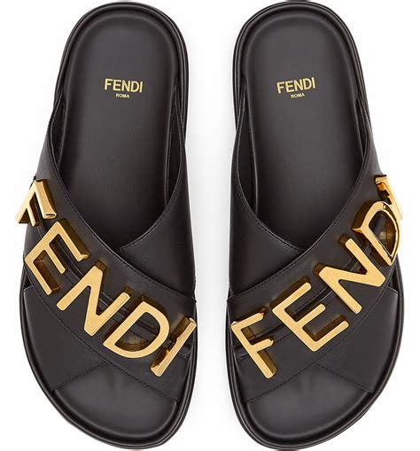 fendi logo slippers|Fendi slippers for women.